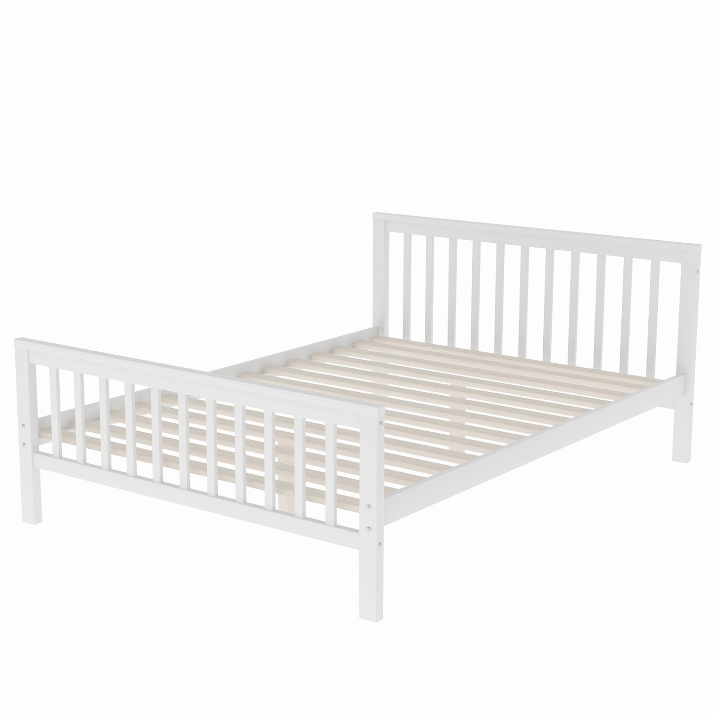 Twin Over Full Loft Bed With Staircase,White