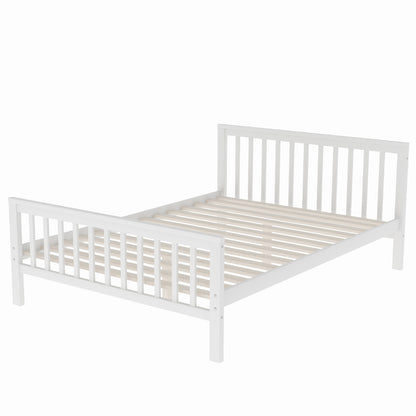 Twin Over Full Loft Bed With Staircase,White