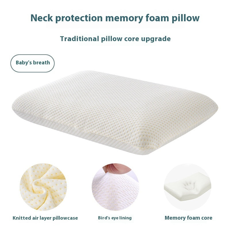 Memory Foam Slow Rebound Cervical Spine Neck Support Household Memory Pillow