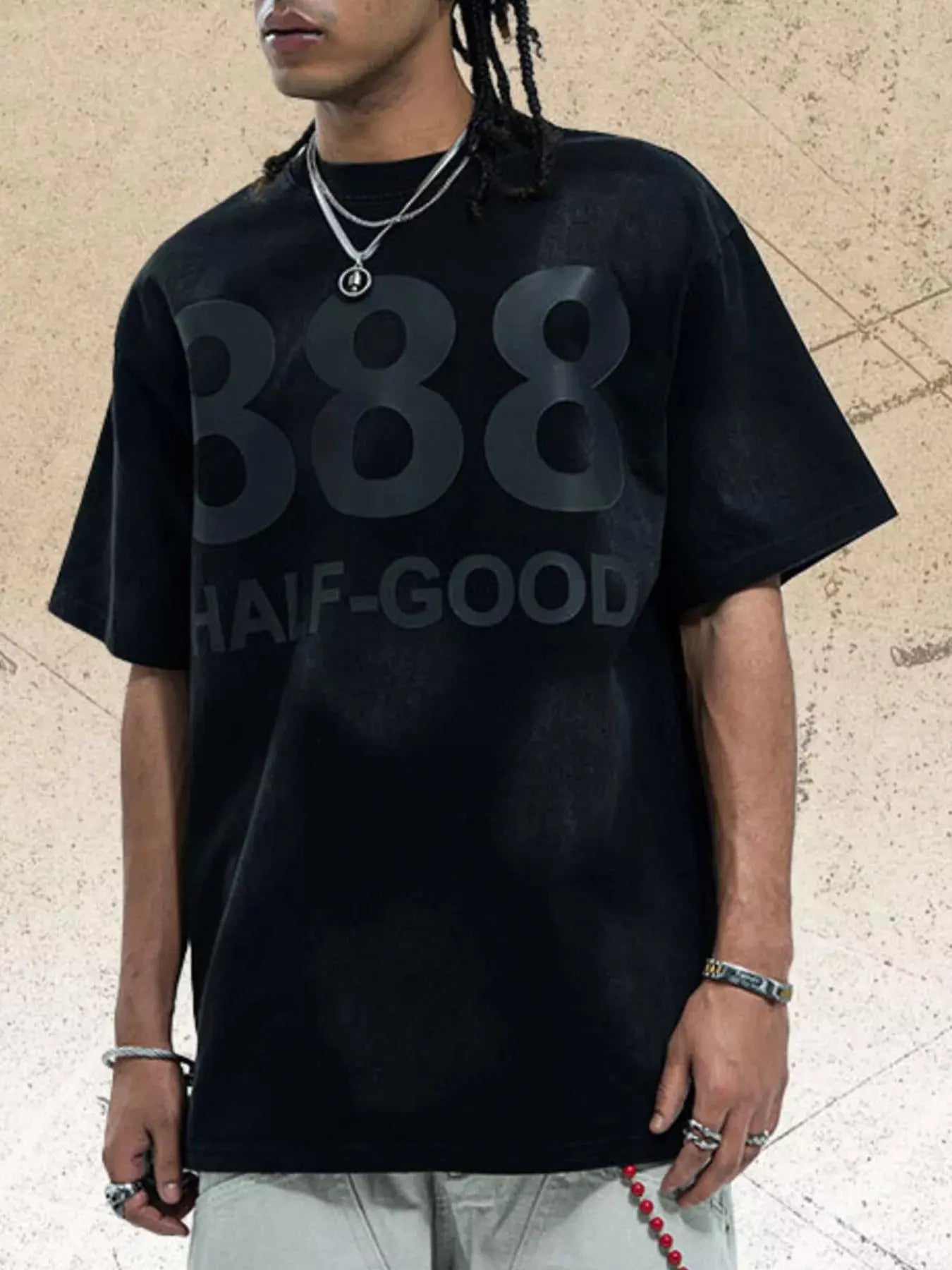 Men's 888 Half-God Graphic Washed T-Shirt