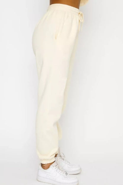 Round Neck Sweatshirt and Joggers Set