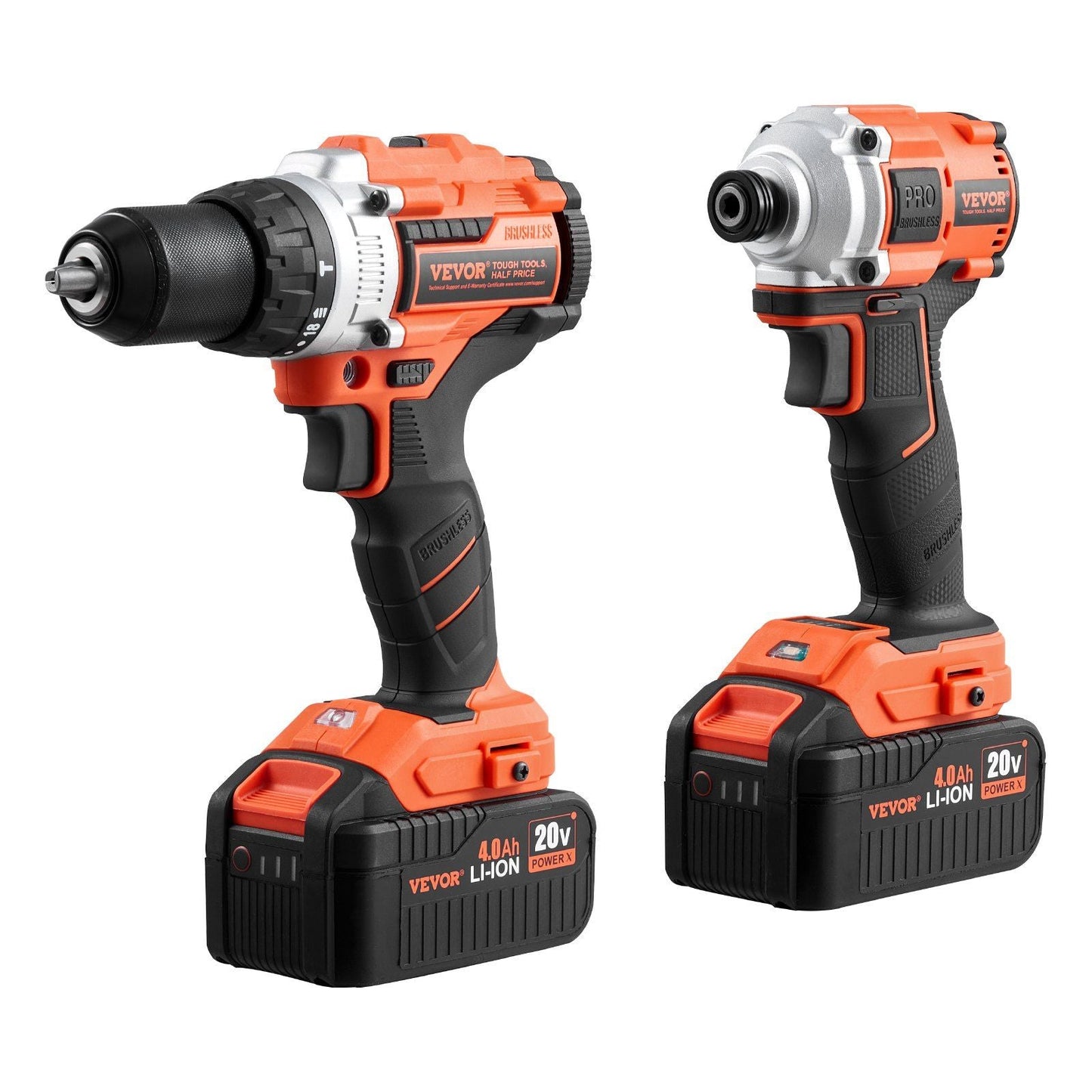 Tool Combo Kit Max 20V Cordless 2-Tool Power Combo Kit with 4.0 Ah Batteries