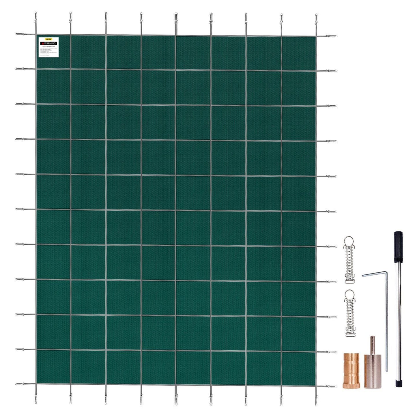 Pool Safety Cover 16x40 ft, Inground Pool Cover Fit for PP Material, Rectangle Inground Safety Pool Cover Green, Mesh Solid Pool Safety Cover for Swimming Pool Winter Safety Cover