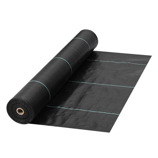 Garden Weed Barrier Fabric, 5.8 OZ Heavy Duty Landscape Fabric, 4ft x 100ft Weed Block Control for Garden Ground Cover, Woven Geotextile Fabric for Landscaping, Gardening, Underlayment, Black