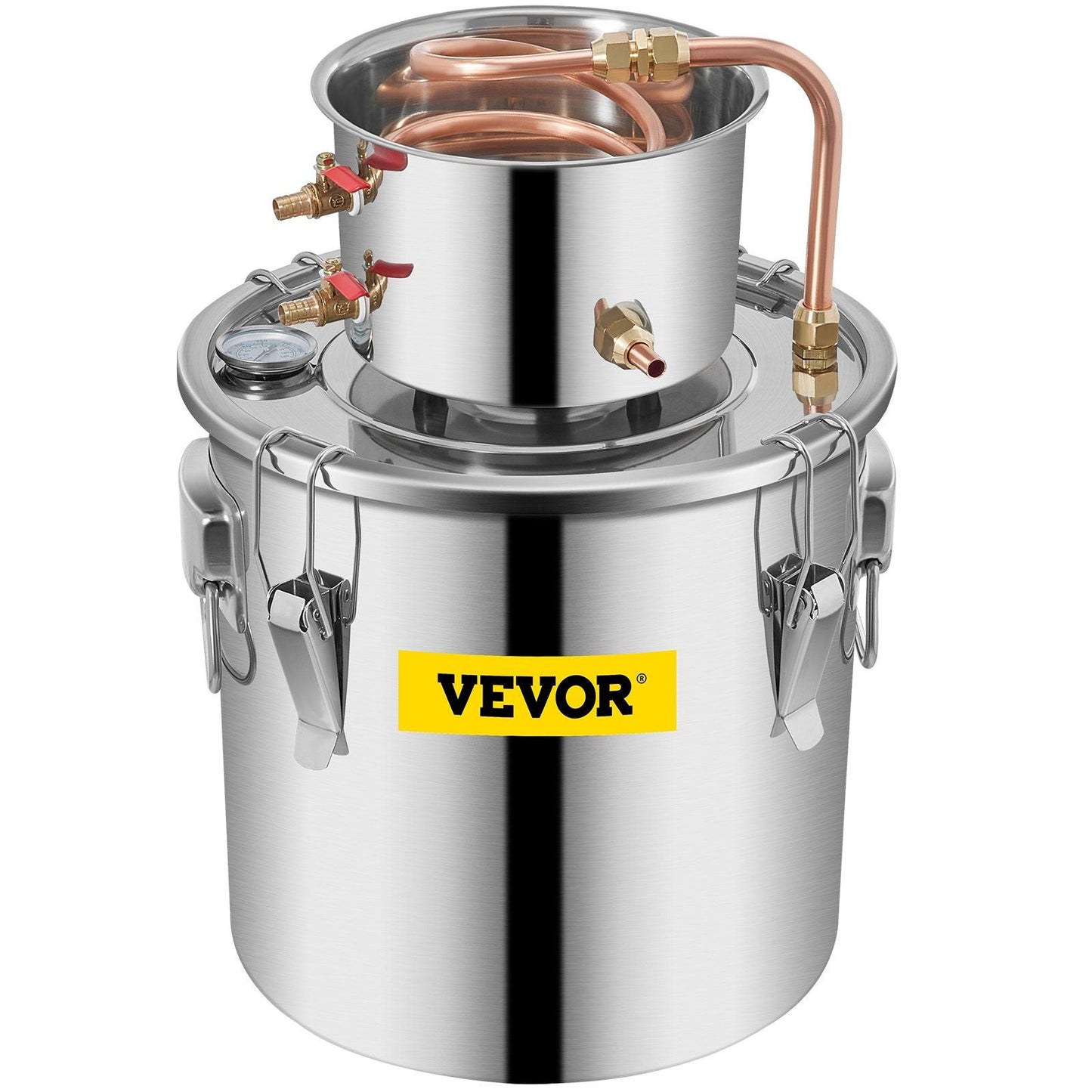 12L Water Alcohol Distiller 3GAL Copper Wine Making Boiler Multi Home DIY Brewing Distilling Kit for Fruit Wine, Water, Brandy, And Refining Plant Extracts