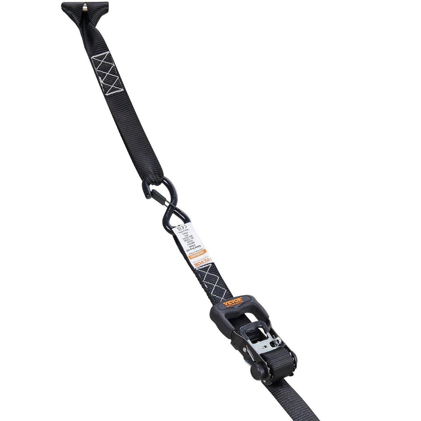 Ratchet Tie Down Straps (4PK), 5208 lb Max Break Strength, Includes 4 Premium 1.6" x 8' Rachet Tie Downs with Padded Handles, for Moving Securing Cargo, Appliances, Lawn Equipment, Motorcycle