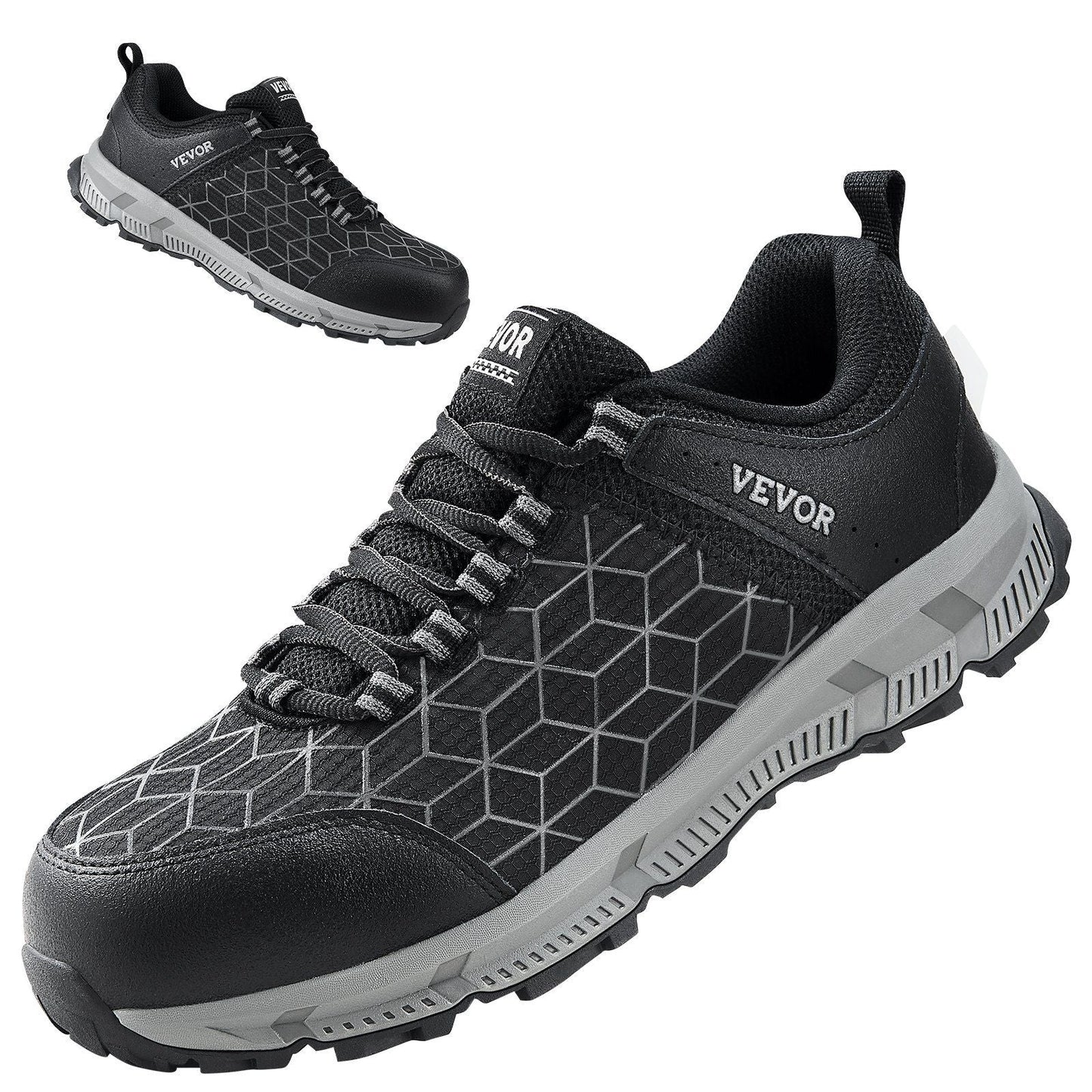 Steel Toe Shoes for Men US Size 10.5 Athletic Work Shoe Sneakers Black