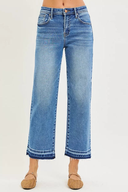 RISEN Full Size Slouchy Cropped  Boyfriend Jeans Plus Size