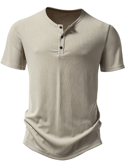 Men's Button Detail Short Sleeve T-Shirt