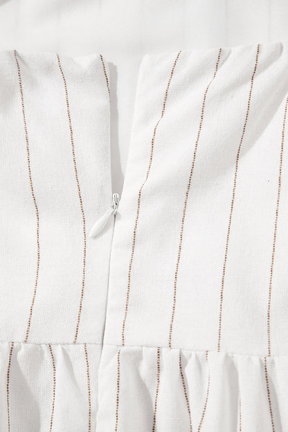 Stripe Square Neck Cami Dress with Pockets