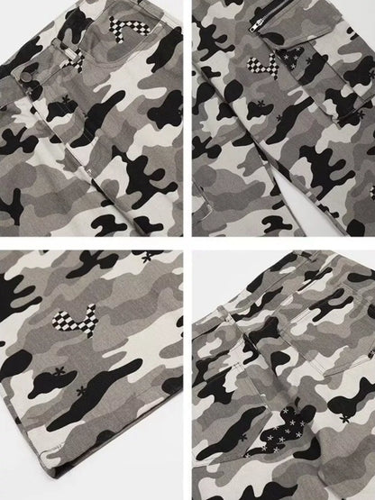 Men's Full Size Camouflage Wide Leg Pants Plus Size