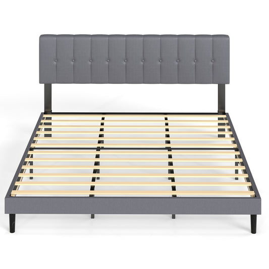 The Headboard Is Made Of Grey Sponge Soft Packaging, The Bed Board Is Wooden And The Bed Frame Is Iron