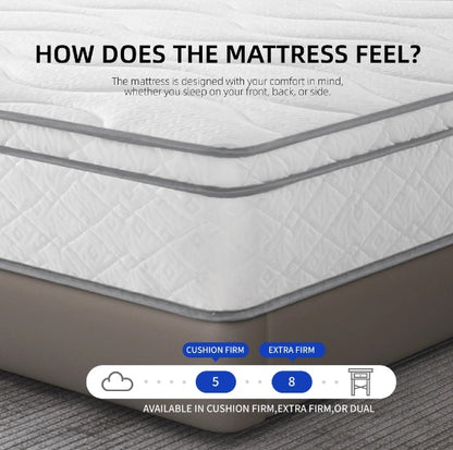 King Size Mattress,10 Inch Hybrid Mattress In A Box With Gel Memory Foam,Individually Wrapped Pocket Coils Innerspring For Breathable And Durable Support, Made In USA, CertiPUR-US Certified