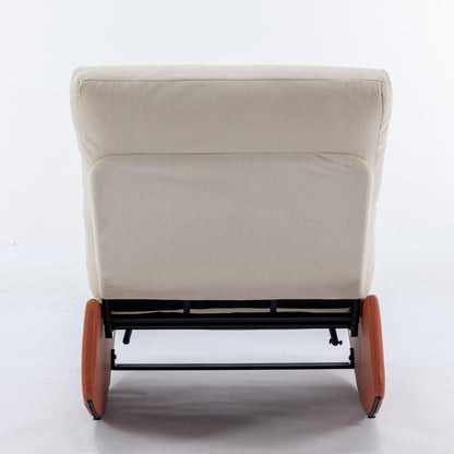 Modern Rocking Chair Recliner, Comfy Rocker Nursery Chair With Footrest, Accent Reading Chair, Uphol
