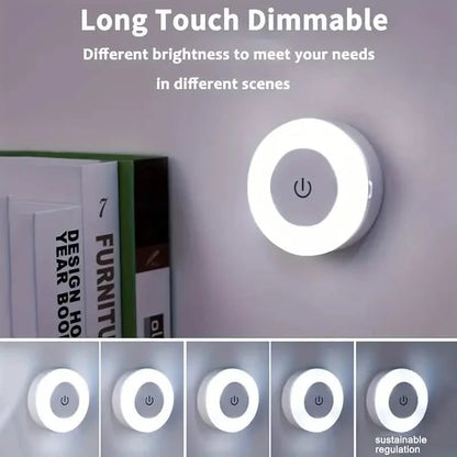 Dimmable Touch Sensor Wall Night Light, 3 Color Modes (White, Warm, Cool)
