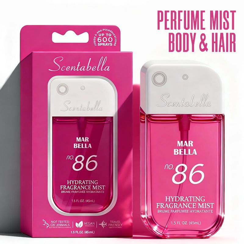 4 Scents Travel-Size Body & Hair Fragrance Mist (1.5 fl oz) - Long-Lasting Fruity & Floral Fragrance for Women, Dates & Gifts