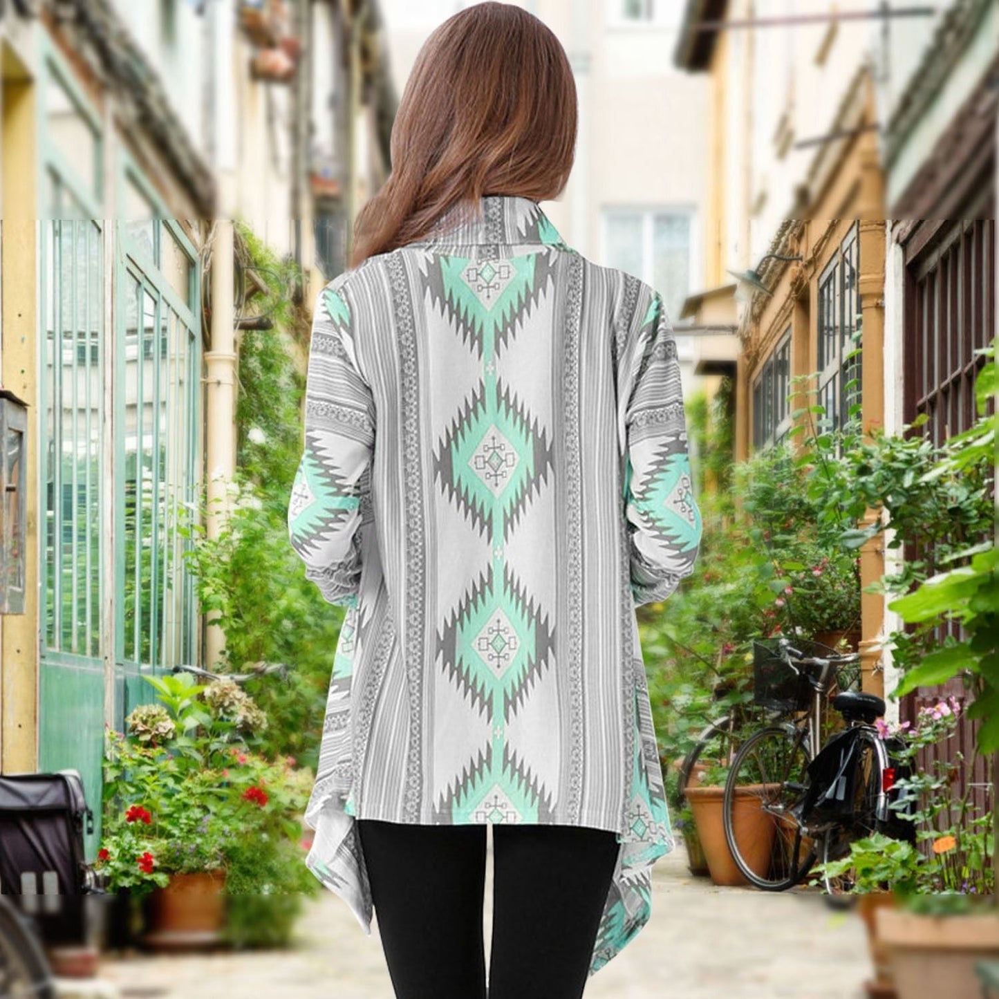 Women Open Front Cardigan Long Sleeve Shawl Neck Breathable Cardigan Well Collection