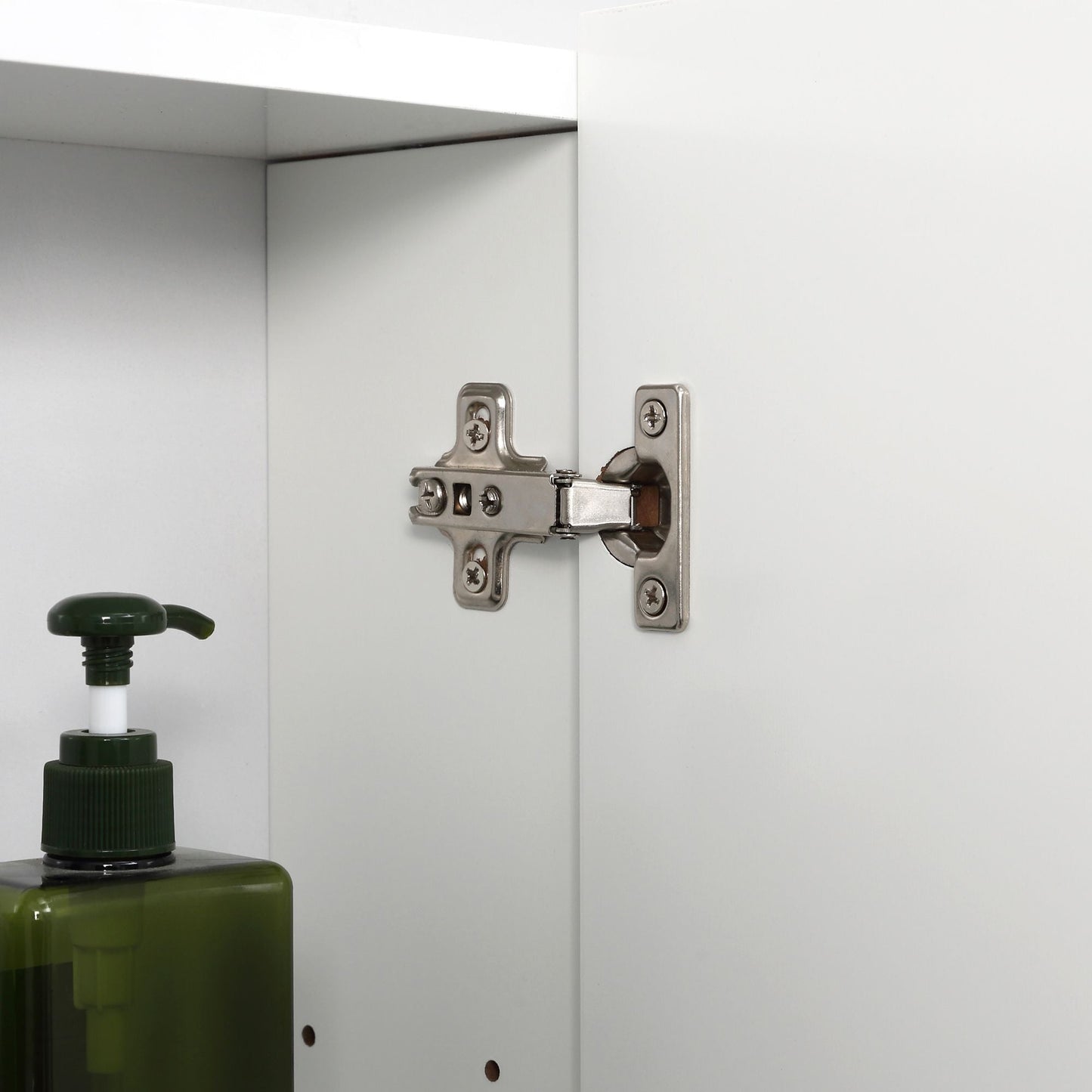 Wall Mounted Mirror Cabinet, Bathroom Medicine Cabinet with Mirror, 3 Doors and Adjustable Shelves, White