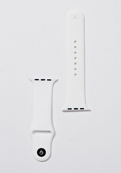 White Silicone Watch Band Made for Apple Watch - Large (42/44/45/49mm)