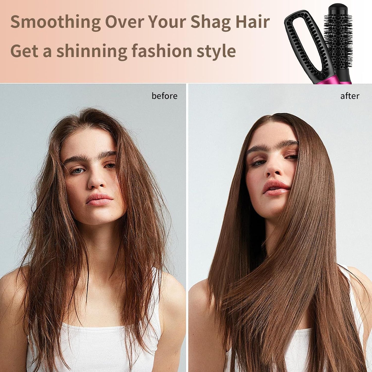 5 in 1 Hair Dryer Brush Kit, Blow Dryer Brush for Drying, Straightening, Volumizing, Curling and Styling Hair - 1000W - Gold