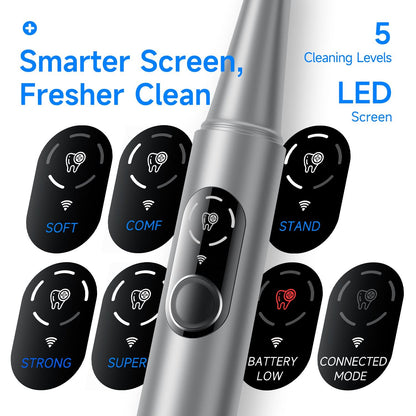 Home stone-removing device, visual ultrasonic dental cleaner for removing tartar and dental plaque, crescent-shaped dental cleaning tool