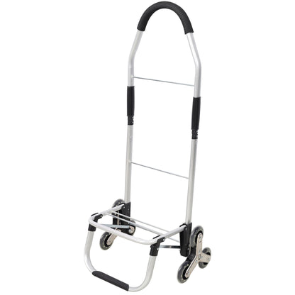 2 in 1 Shopping Stair Trolley with Wheels,Trolley Black Foldable Shopping Cart,Removable Shopping Oxford Waterproof Bag,Stainless Steel Triangular Wheels, Black