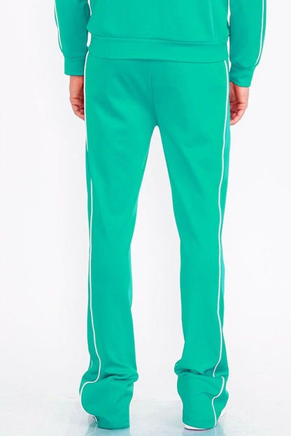 Men's Side Pipe Stacked Flare Trousers for Trendy Urban Style
