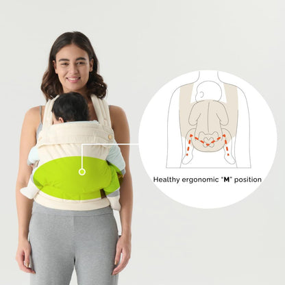 Ergonomic Baby Carrier Newborn to Toddler, Lightweight & Breathable Cotton Infant Carrier for Hands Free Comfort