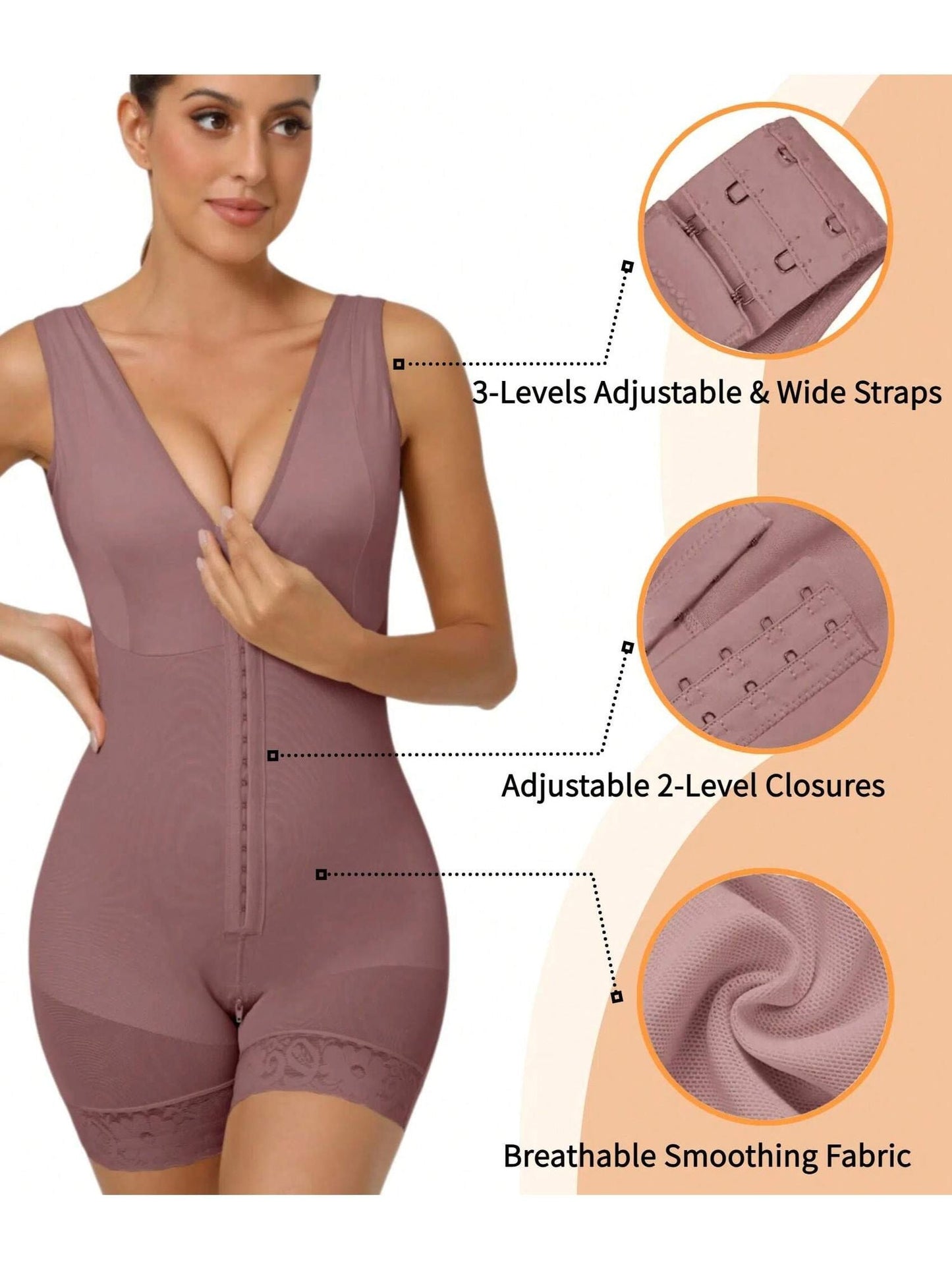 Fasjrixa Fajas Colombianas Shapewear for Women Tummy Control Post Surgery Full Body Shaper Butt Lifter with Zipper Crotch,corset tops for women,fajas colombianas moldeadoras