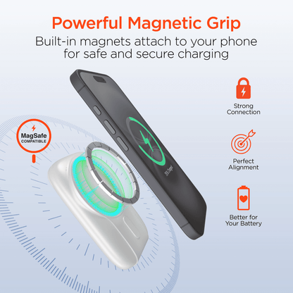 HyperGear Mag Grip Go 5000mAh Wireless Power Bank