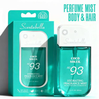4 Scents Travel-Size Body & Hair Fragrance Mist (1.5 fl oz) - Long-Lasting Fruity & Floral Fragrance for Women, Dates & Gifts