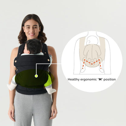 Ergonomic Baby Carrier Newborn to Toddler, Lightweight & Breathable Cotton Infant Carrier for Hands Free Comfort