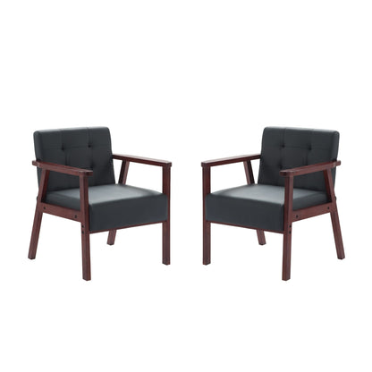 Wood Frame Accent Armchair