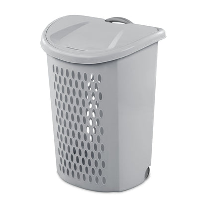 Ultra™ Wheeled Hamper, Plastic Laundry Hamper with Wheels for Easy Transport, Gray