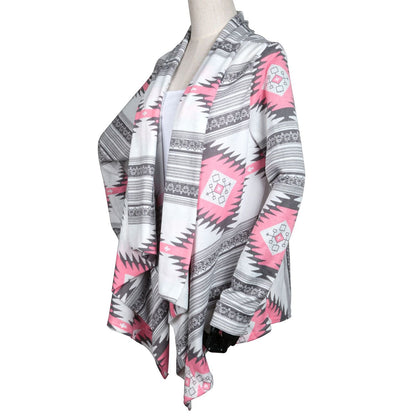 Women Open Front Cardigan Long Sleeve Shawl Neck Breathable Cardigan Well Collection