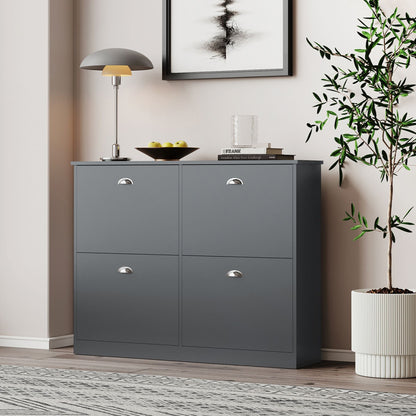 Shoe Cabinet,Hidden Slim Narrow Shoe Rack Cabinet with 4 Drawers for Entryway, Foyer,Hallway,Bedroom