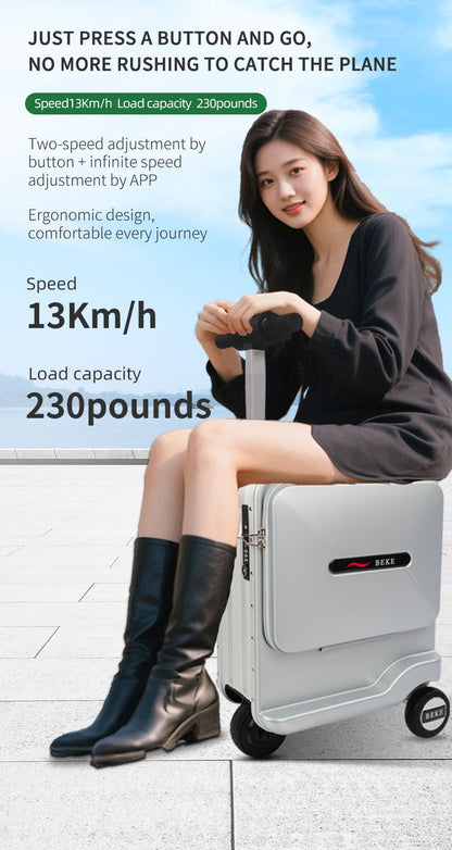 BEKE Smart Electric Luggage Rideable 20-inch With Electric Lifting Handles  App Control