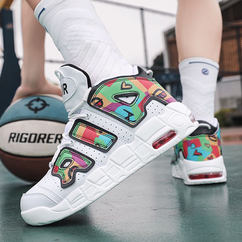 New men's and women's trend fashion personality basketball sneakers fashion match men's sneakers 5 colors