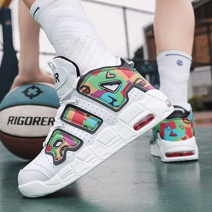 New men's and women's trend fashion personality basketball sneakers fashion match men's sneakers 5 colors