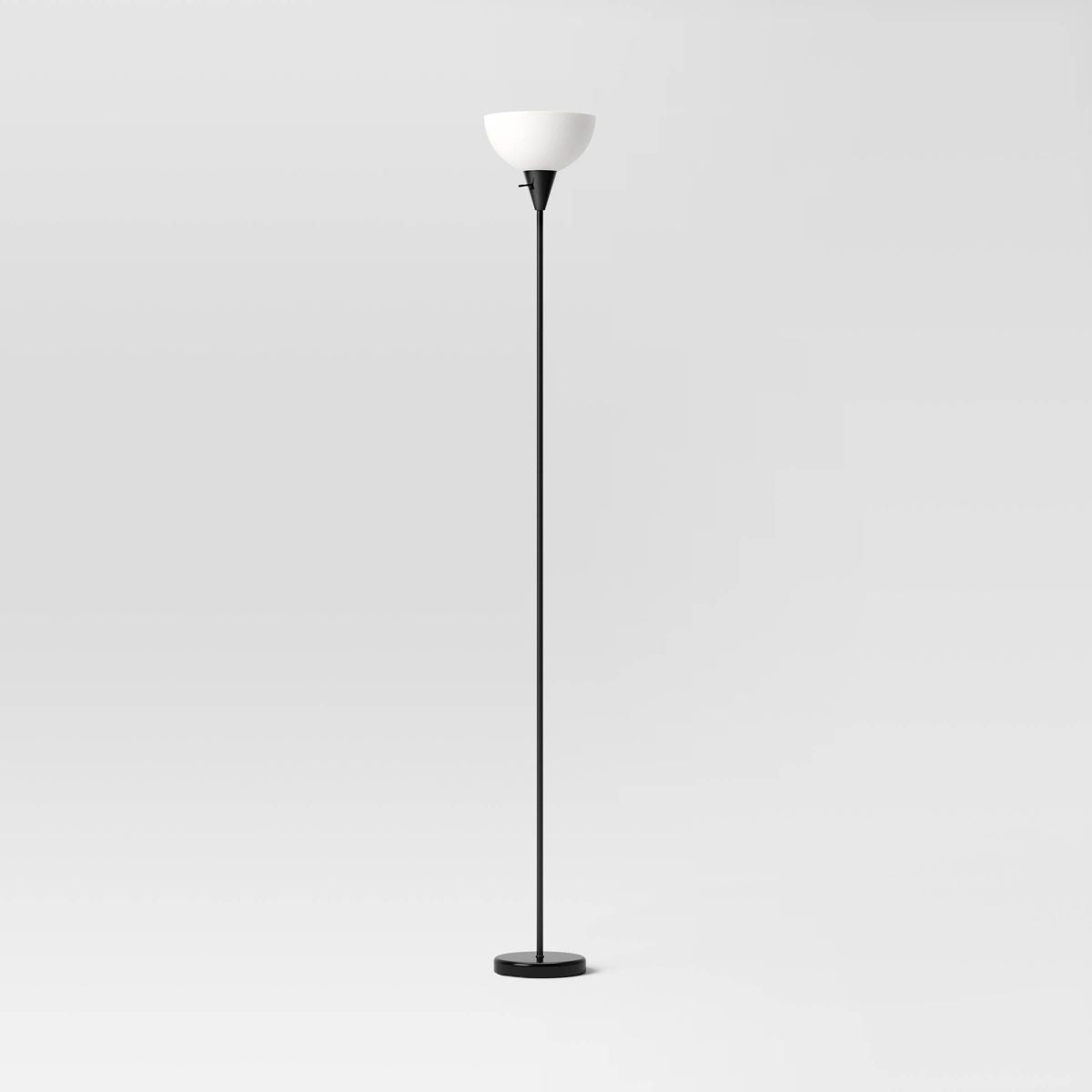 Torchiere Floor Lamp Black Minimalist Standing Light with 3-Way Switch Light Bulbs Not Included