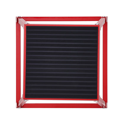 Plyometric Jump Box, 12 Inch Plyo Box, Steel Plyometric Platform and Jumping Agility Box, Anti-Slip Fitness Exercise Step Up Box for Home Gym Training, Conditioning Strength Training, Red