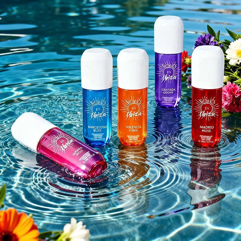 5-Piece Women's Hair & Body Perfume Spray Gift Set (5x3.4 Oz) - 5 Long-Lasting Sweet & Fresh Scents, Perfect Holiday & Date Gift