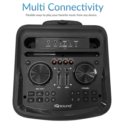 IQ Sound CYBER FLEX12 12-Inch Portable Bluetooth Party Speaker