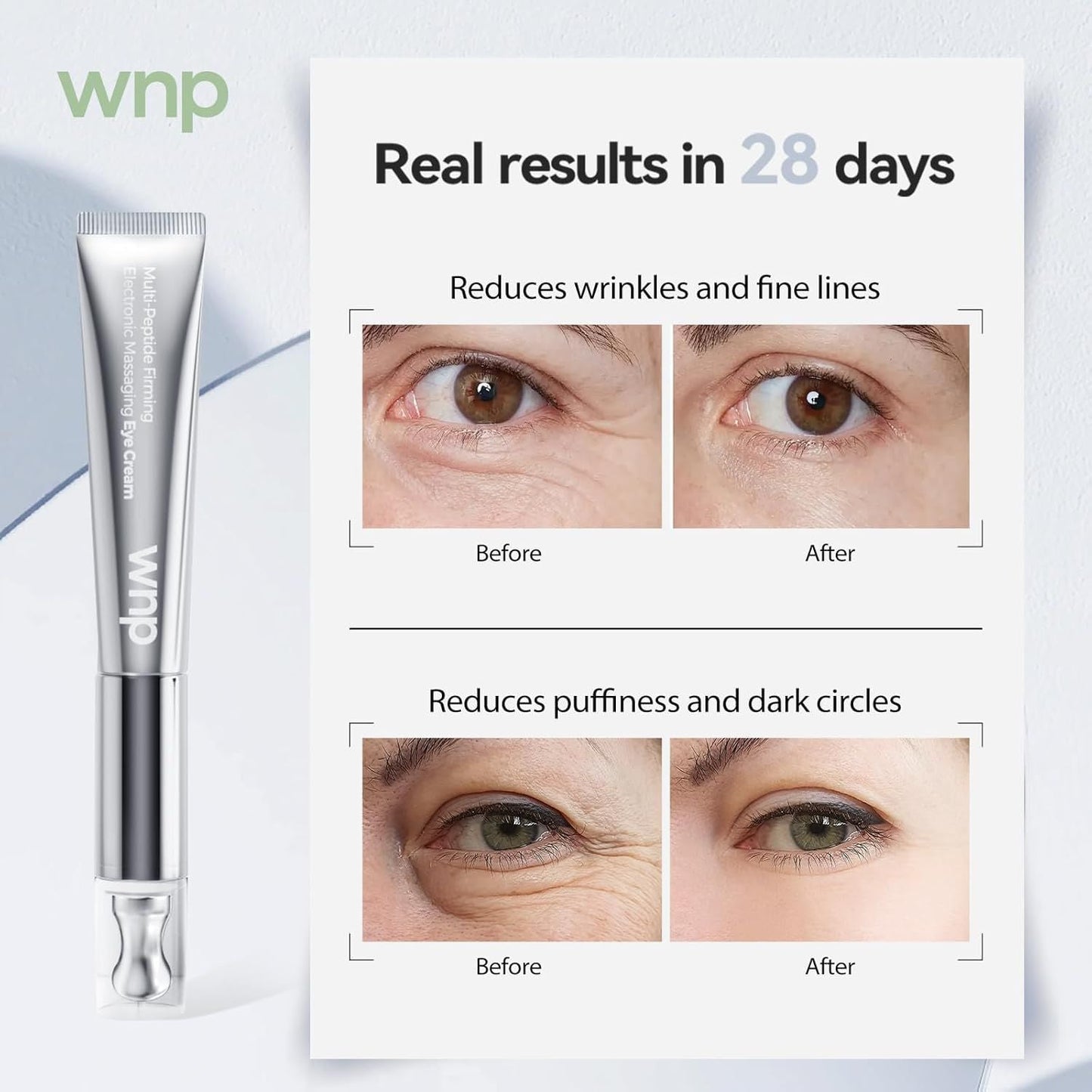 Rejuvenating Multi-Peptide Eye Cream for Puffiness & Dark Circles - Powerful Anti-Aging Formula