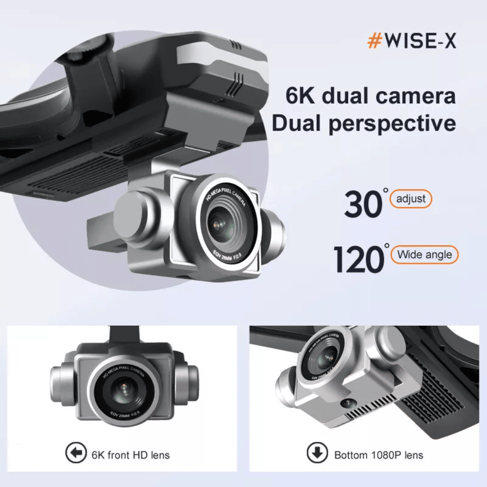 2026 Professional Drone 6K HD Dual Camera Wifi FPV Portable RC Quadcopter 2 BATTERY,Drones suitable for adults/beginners.Logistics is randomly sent by UPS/UNI/USPS/.GOFO