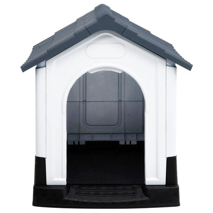 Dog House Grey, White, Black Polypropylene Small Durable