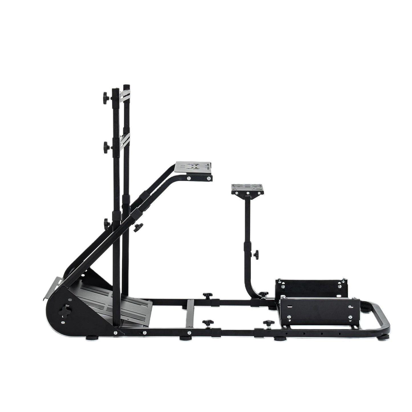 Enhanced and stable racing wheel cockpit, compatible with Fanatec, PXN, Thrustmaster, and Logitech adjustable driving simulators, excluding handbrake, pedals, and monitor -No self pick up
