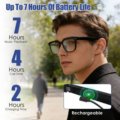 AI Smart Glasses with Camera and Audio 8MP HD1080P Real Time Translation 139 Languages Voice Assistant AI Photo Recognition Music Playback & Hands-Free Calling for Travel Meeting Vlog