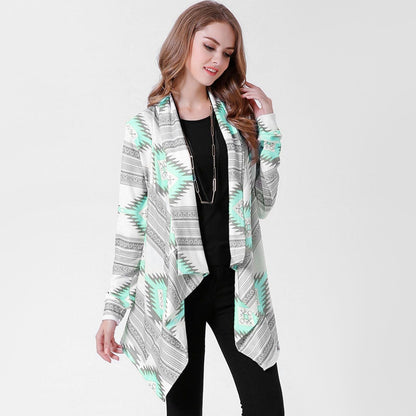 Women Open Front Cardigan Long Sleeve Shawl Neck Breathable Cardigan Well Collection