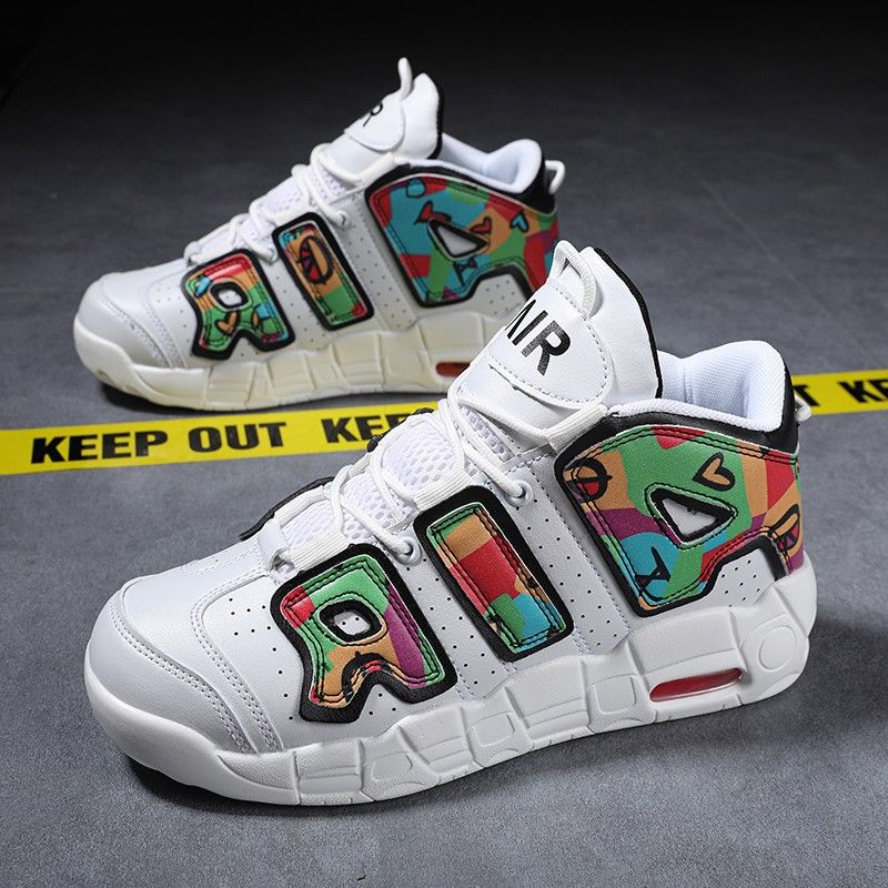 New men's and women's trend fashion personality basketball sneakers fashion match men's sneakers 5 colors
